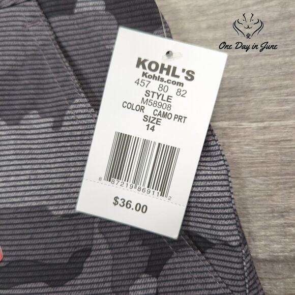 Xersion Camo Print Performance Shorts Size 14 - Picture 2 of 7